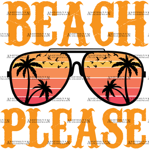 Beach Please Goggles DTF Transfer