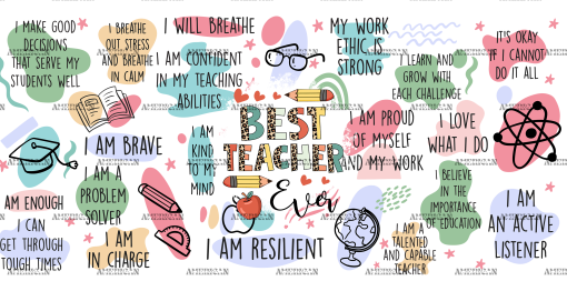 Best Teacher Ever-3 UV DTF Transfer