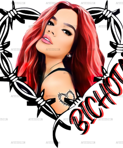 Bichota Karol G Red Hair Dtf Transfer
