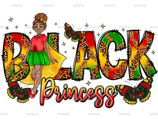 Black Princess DTF Transfer