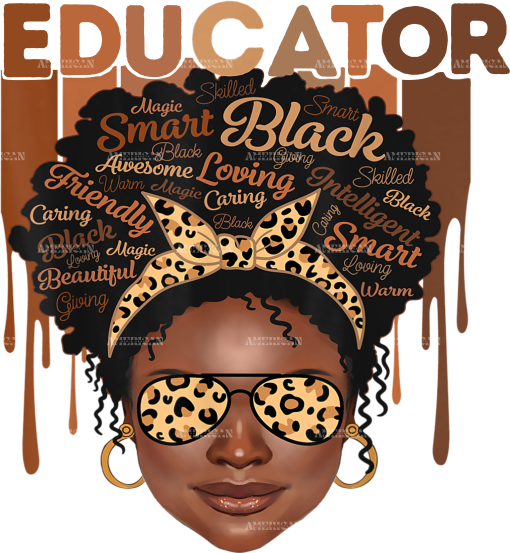 Black Educator DTF Transfer