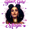 Black Girl Magic Purple DTF Transfer