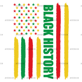 Black History Flag-2 DTF Transfer