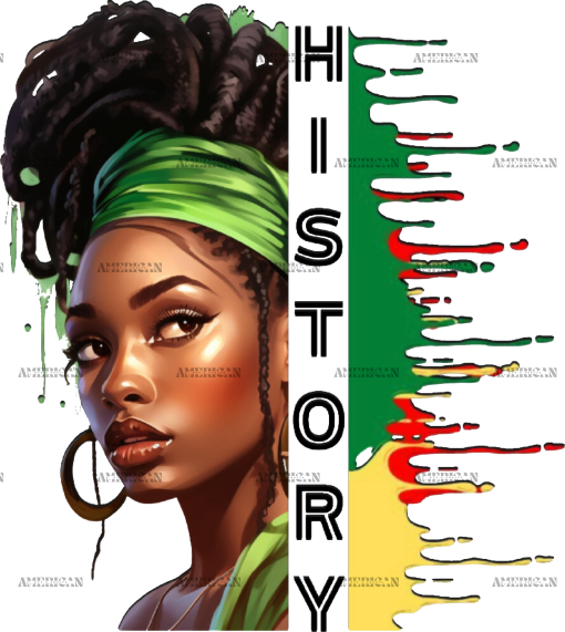 Black History Women DTF Transfer