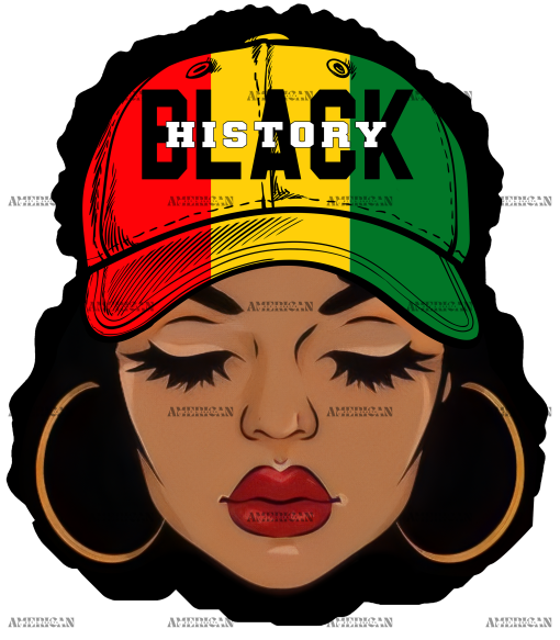 Black History Women Cap DTF Transfer