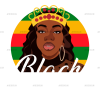 Black Queen Crown DTF Transfer