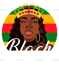 Black Queen Crown DTF Transfer
