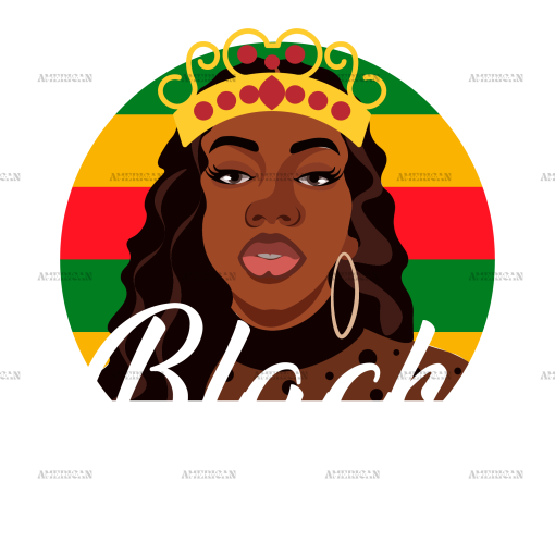 Black Queen Crown DTF Transfer