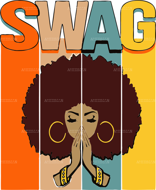 Black Swag DTF Transfer