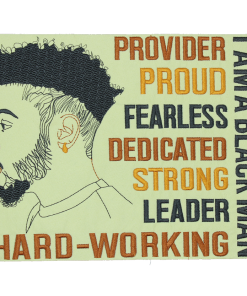 Black Man Patch (Large/Embroidery)