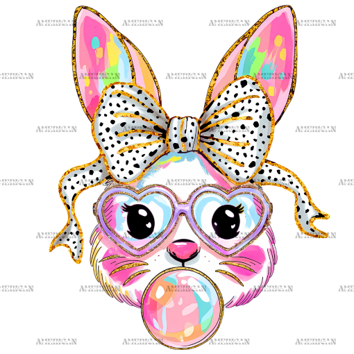 Bubblegum Bunny-1 DTF Transfer
