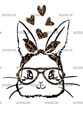 Bunny Leopard DTF Transfer
