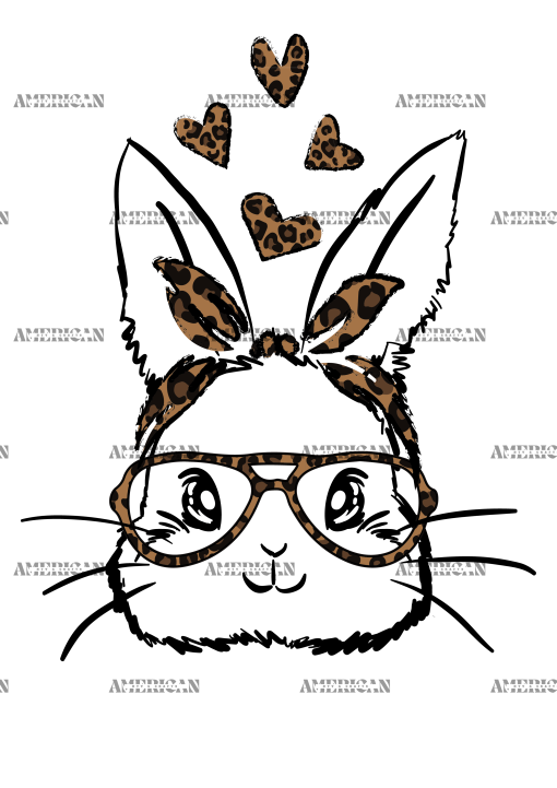 Bunny Leopard DTF Transfer
