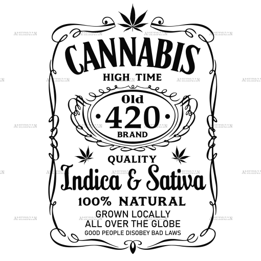 Cannabis Indica Sativa-02 DTF Transfer