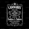 Cannabis Indica Sativa WHITE-02 DTF Transfer