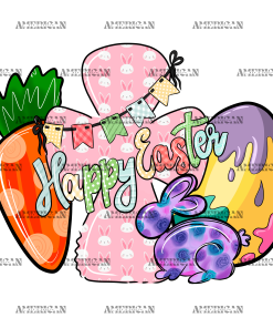 Carrot Jesus Egg Easter DTF Transfer