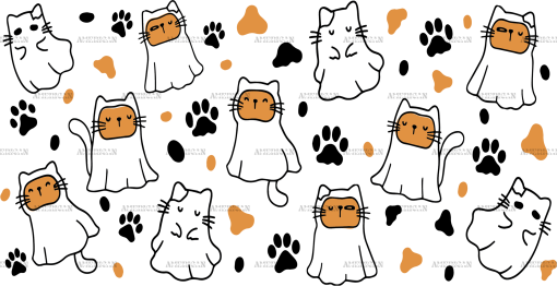Cat Halloween UV DTF Transfer