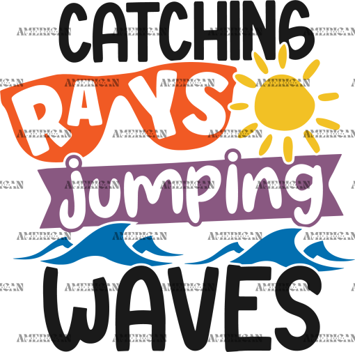 Catching Rays And Jumping Waves DTF Transfer