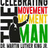Celebrating The Movement Moment Man Dr. MLK Jr. Black DTF Transfer