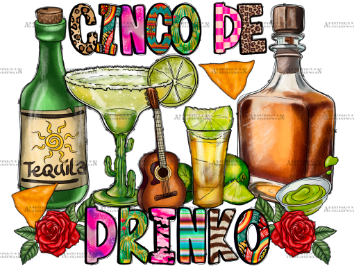 Cinco De Drinko-1 DTF Transfer