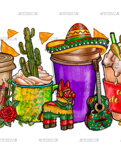 Cinco De Mayo Coffee Cups-2 DTF Transfer