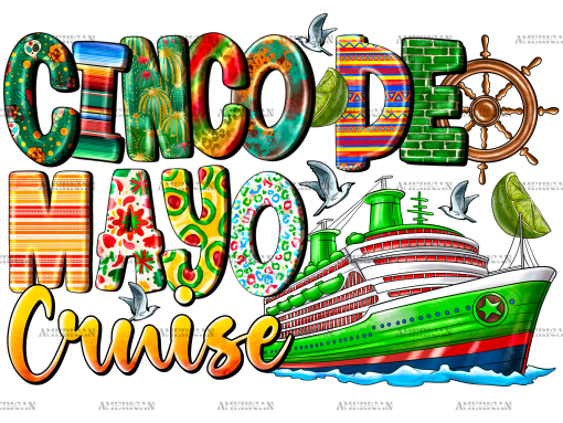 Cinco De Mayo Cruise DTF Transfer