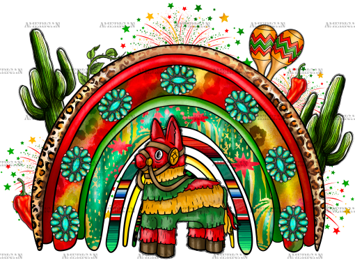 Cinco De Mayo Rainbow DTF Transfer