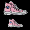 Pink Converse Shoe Patch (Small/Embroidery)