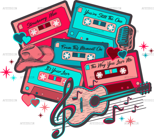 Country Love Tapes DTF Transfer