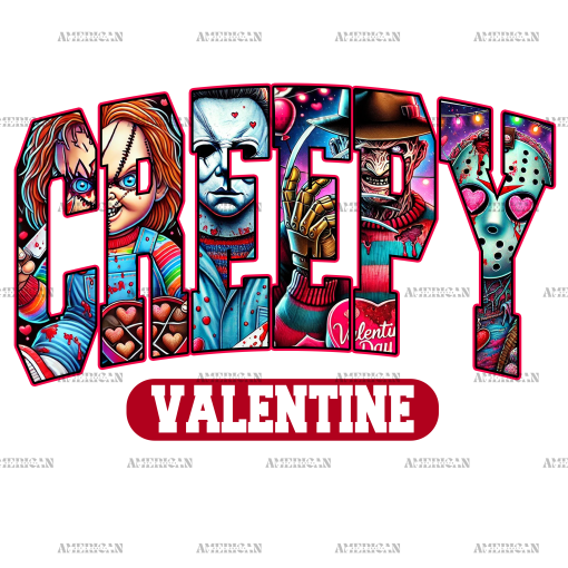 Creepy Valentine DTF Transfer