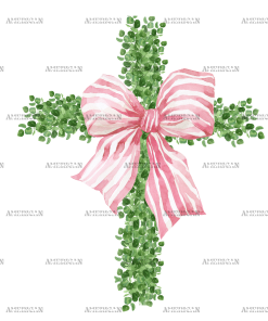 Cross With Pinkbow DTF Transfer