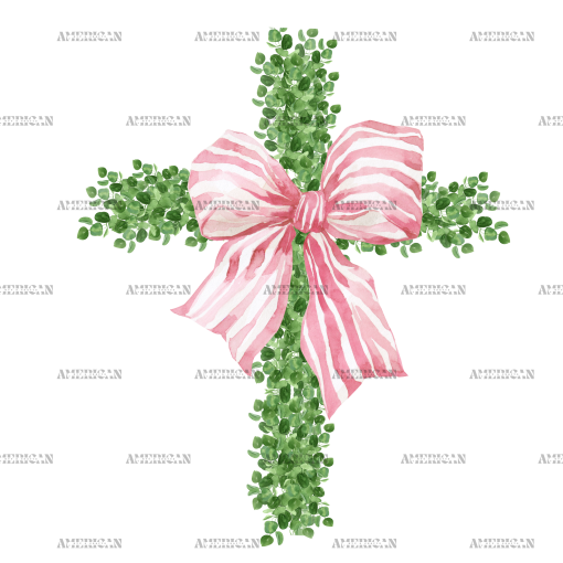 Cross With Pinkbow DTF Transfer