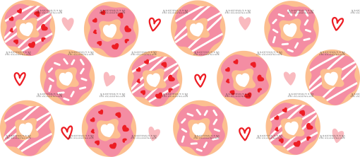 Donut Valentine UV DTF Transfer