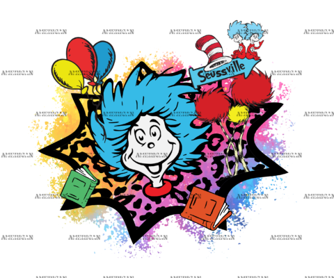 Dr. Seuss Color Splash-1 DTF Transfer