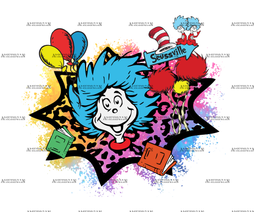 Dr. Seuss Color Splash-1 DTF Transfer