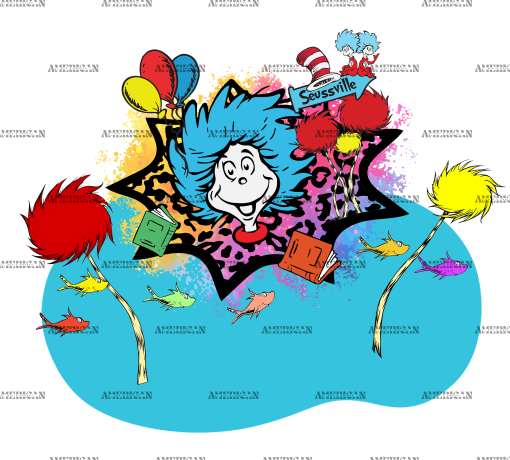 Dr. Seuss Color Splash-2 DTF Transfer