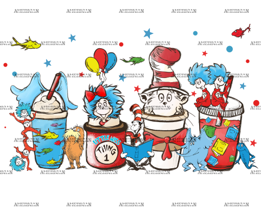 Dr. Seuss Day Coffee DTF Transfer