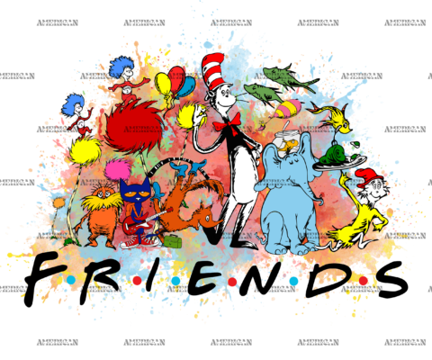 Dr. Seuss Friends-1 DTF Transfer