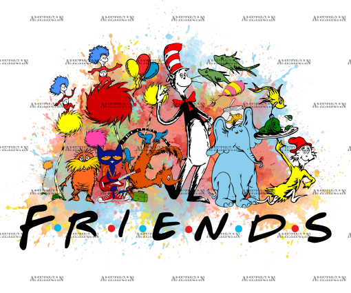 Dr. Seuss Friends-1 DTF Transfer