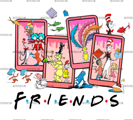 Dr. Seuss Friends-2 DTF Transfer