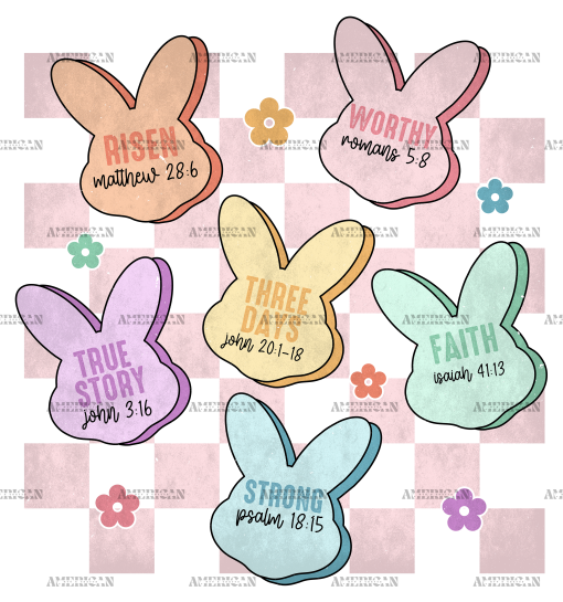 Easter Bunny Checkered-1 DTF Transfer