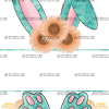 Easter Bunny Name Frame Green DTF Transfer