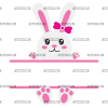 Easter Bunny Name Frame Pink-3 DTF Transfer