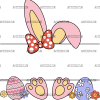 Easter Bunny Name Frame Pink-6 DTF Transfer