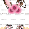 Easter Bunny Name Frame Pink Cowhide DTF Transfer