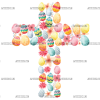 Easter Eggs Cross DTF Transfer