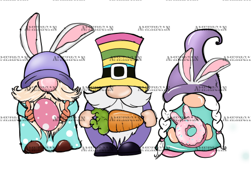 Easter Gnomies-2 DTF Transfer