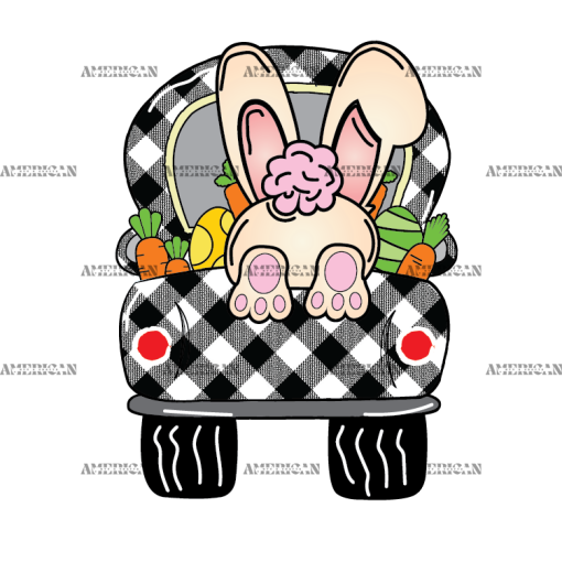 Easter Truck DTF Transfer