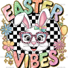 Easter Vibes Bunny DTF Transfer
