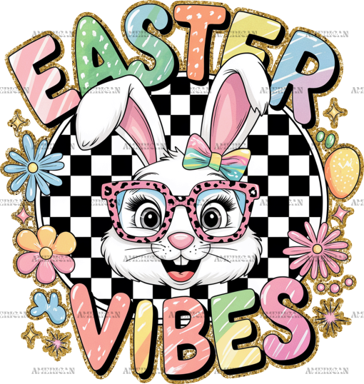 Easter Vibes Bunny DTF Transfer